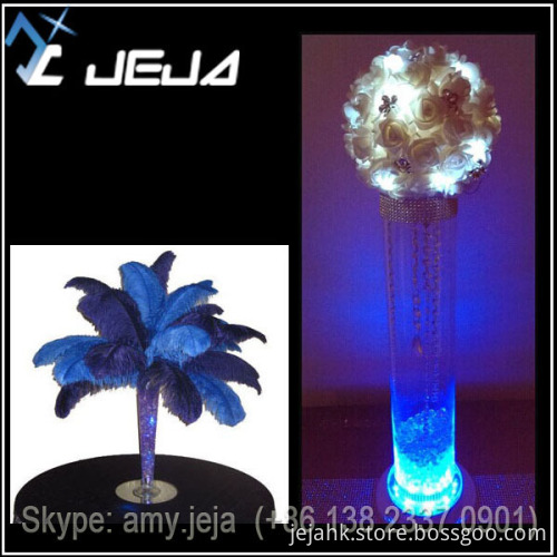 New Design Crystal Acrylic Flower Lamp Stand Fpr Wedding Table Centerpiece